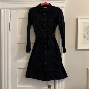 Boden Black Denim Shirtdress Size 6